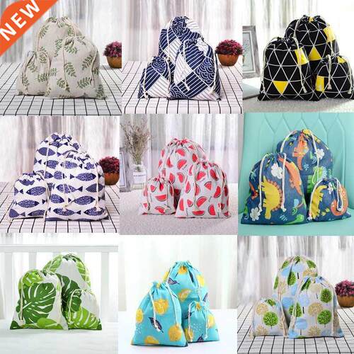 Dinosur Drwstring Pouch Cotton Linen Storge Bg Gift Ewel