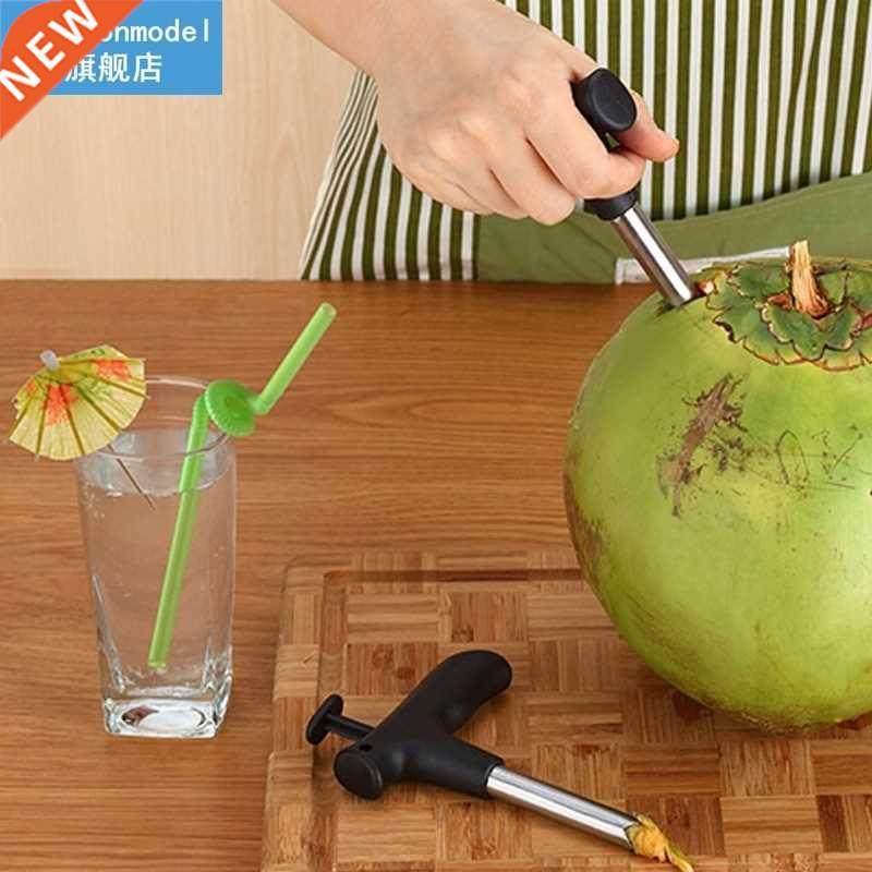 coconut opener fruit drill hole stainless steel can opener k