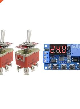 2 Pcs 3 Position DPDT Toggle Switch & 1X with Case 24V L