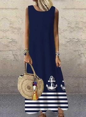 2022 Summer New Fashon Casual Retro Prntng Loose Temperam