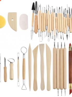 42Pcs Ceramic Pottery Crafts Tools Set Clay Sculpting Carvin