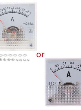 91C4 Ammeter DC Analog Current Meter Panel Mechanical Pointe