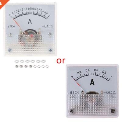 91C4 Ammeter DC Analog Current Meter Panel Mechanical Pointe