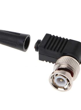 BNC 90Degree Male Plug Quick Fit No Solder Zinc Alloy BNC Ma