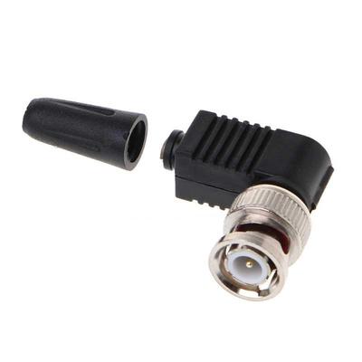 BNC 90Degree Male Plug Quick Fit No Solder Zinc Alloy BNC Ma