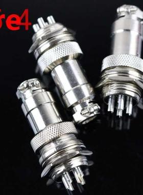 Free shipping 5pcs GX16-4 4Pin 16mm MaleFemale Wire Panel