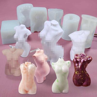 D Body Candle Mold Silicone Wax Mould Male And Female Desi