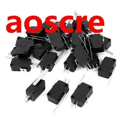 24 Pcs Long Straight Hinge Lever Micro Limit Switch KW8 NO N