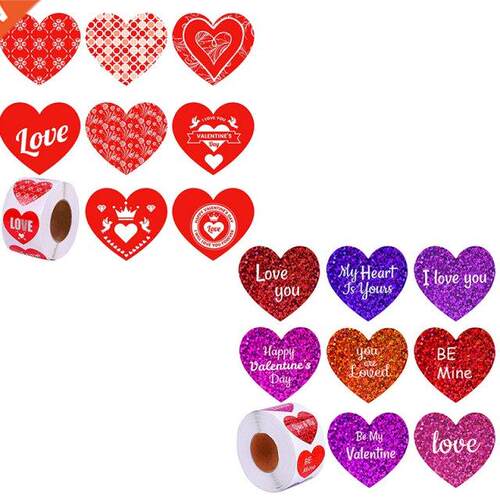 Gift Sealing Stickers 500pcs Valentine's Day Design Diar