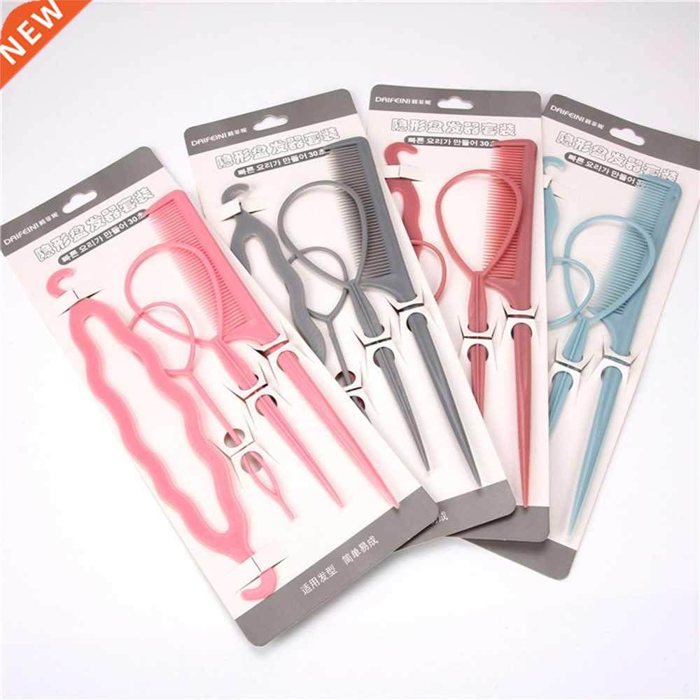 4pcs/set Magc Har Bradng Twst Curler Stylng Set Harp