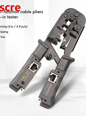 RJ45 Network Cable Crimper Cable Tester Ratchet Tool 8P 6P 4