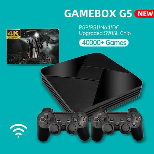 POWKIDDY Game Box G5 S905L WiFi 4K HD Super Console X 50+ Em