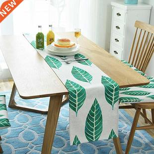Nordic Monstera Table Runner Dining Table Mat Plant Leaf Non