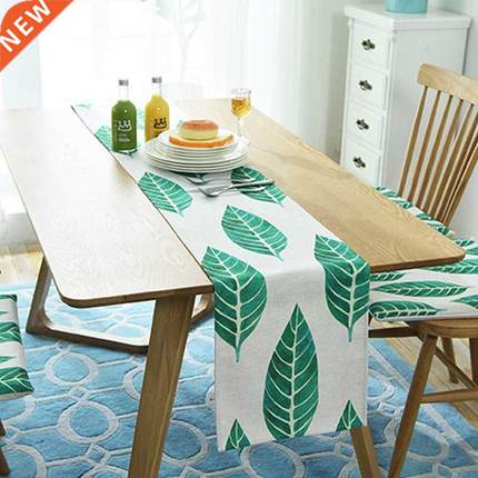 Nordic Monstera Table Runner Dining Table Mat Plant Leaf Non