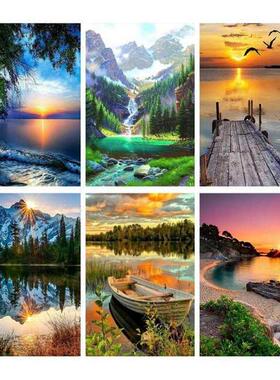 6 Pack Paint By Numbers For Adults And Kids Beginner,Without
