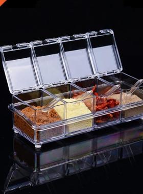 4pcs Spices Jars Seasoning Box Sugar Salt Spice Rack Storage