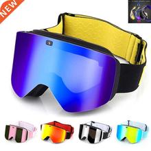 Ski Goggles with Magnetic Double Layer Polarized Lens Skiing