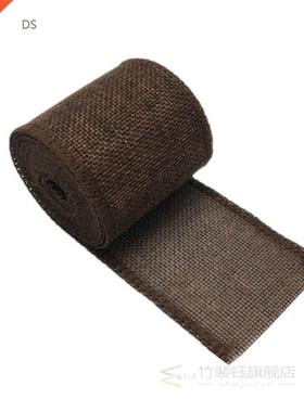 5M Natural Jute Burlap Wired Ribbon Rolls Christmas Gift Dec