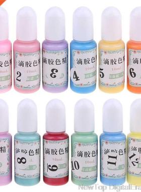 12 Bottles Liquid Macaron Candy Color Resin Pigment Dye Resi