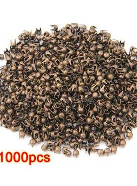 1000 2.5mm Stud Rivet Claw Copper Bronzed Belt Bag Decorati