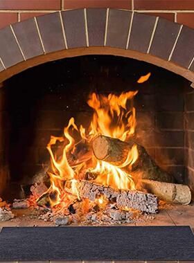 Rectangle Fireproof Fireplace Hearth Rug Non Slip Protection
