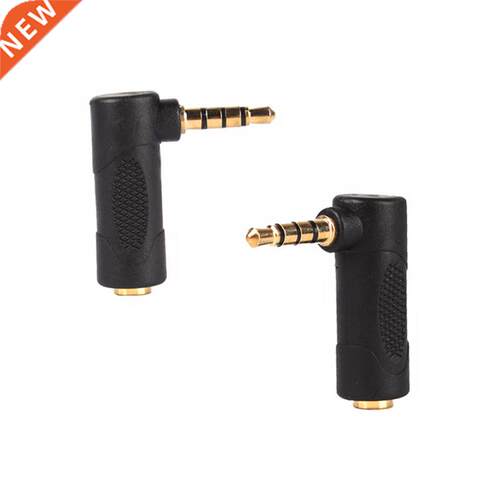 5pcs Gold-plated Connector 3.5 jack Right Angle Female to 3.