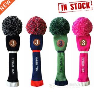 Golf Head Cover Set Driver Pom Pom Iron Club Covers #3 Fair