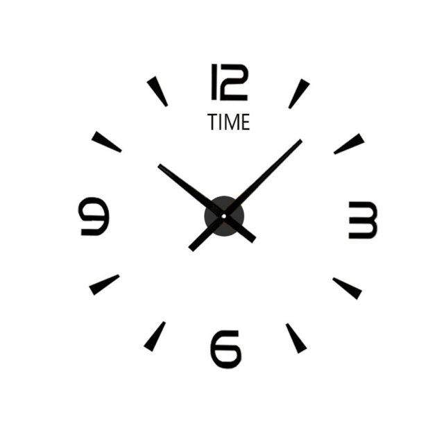 Wall Clock Modern Large D Wall Clock Mirror Surface Adhesiv图片