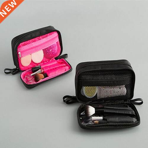 Double layer Travel Nylon beauty makeup bags water-proof cos
