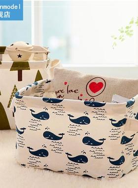 Cotton Storage Box Desktop Debris Basket Storage Box Blend L