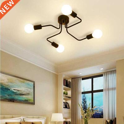 Modern Nordic LED Ceiling Cier Multiple Rod Wrought Ir