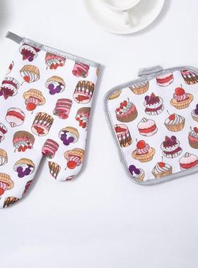 2Pcs/set Ice Cream Donut Cake Oven Mitts Baking Anti-Hot Glo