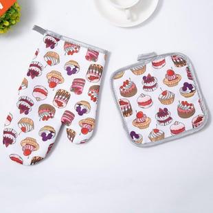 2Pcs/set Ice Cream Donut Cake Oven Mitts Baking Anti-Hot Glo