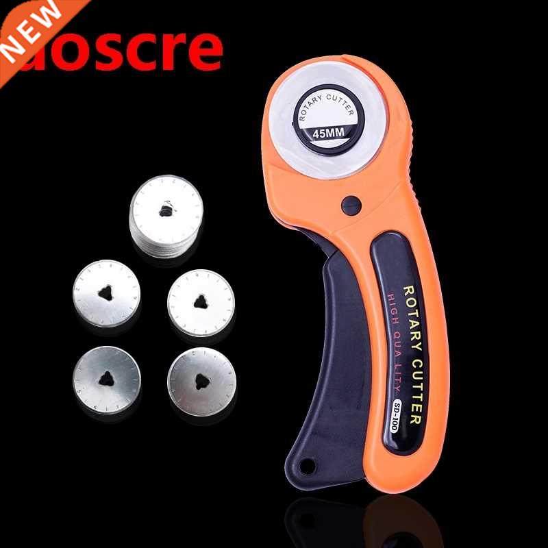 Leather Craft 45mm Rotary Cutter Set With 5 Blades Fabric C