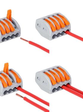 10pcs PCT-214 4 Pin Conductor Terminal Compact Wire Wiring C