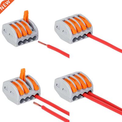 10pcs PCT-214 4 Pin Conductor Terminal Compact Wire Wiring C