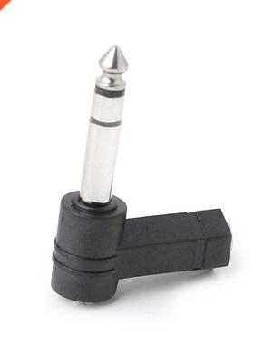 3.5mm Female Jack to 6.35mm Male Jack Right Angled Plug Head