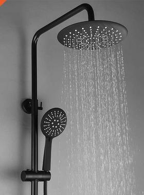 Shower Faucet Black Mixer Tap Stainless Steel Bathtub Showe