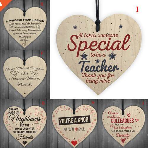 Friendship Wine Bottle decor Pendant Tags LOVE Wood Chip Pen
