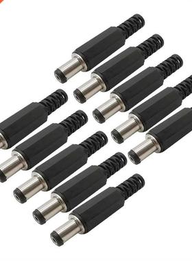 10Pcs/lot Plastic 5.5 x 2.1mm DC Power Supply Male Plug Conn