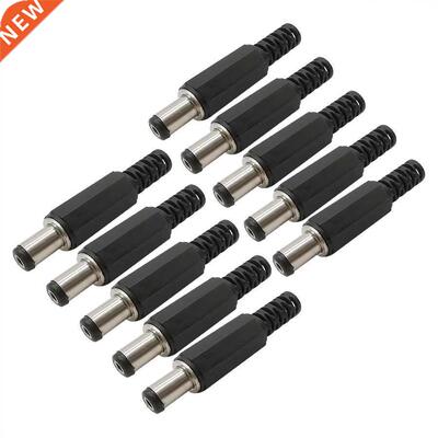 10Pcs/lot Plastic 5.5 x 2.1mm DC Power Supply Male Plug Conn