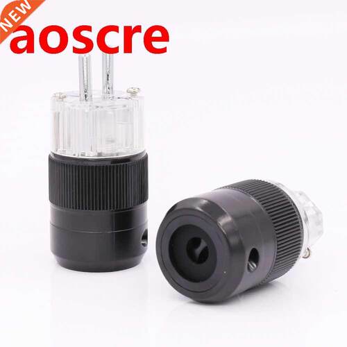 One Pair High quality Schuko Mains Power Plug silver Plated