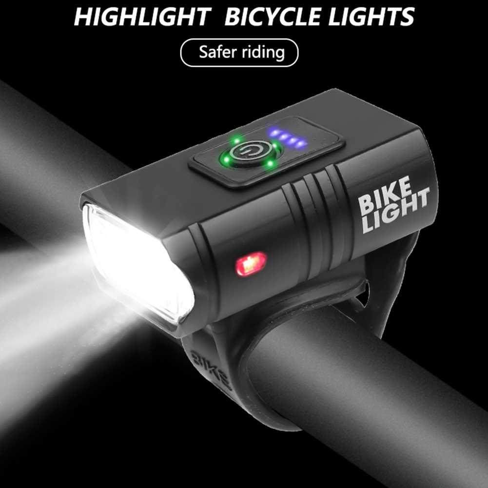 USB Rechargeable Bike Light T6 LED MTB Bicycle Front Back Re图片