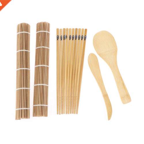 Sushi Maker Set Bamboo Sushi Kit Included 2 Rolling Mats 5 P