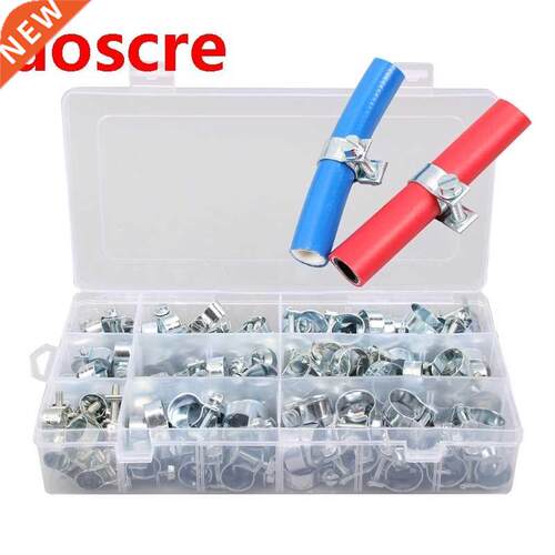 135 PCS stainless steel double ear hose clamp 8-18mm fuel wa