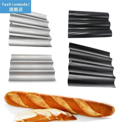 1pc Bread Baking Tray French Bread Pan Non-Stick Coating Wav