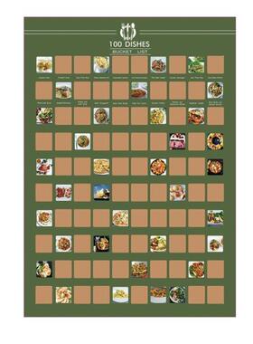 Top 100 Lst Scratch Menu Poster Delcous Food Poster Wall