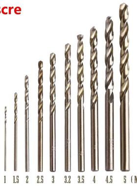 10Pcs/Set M35 Triangle Shank HSS-Co (M35) Cobalt Twist Drill