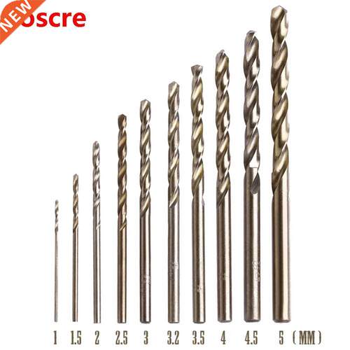 10Pcs/Set M35 Triangle Shank HSS-Co (M35) Cobalt Twist Drill