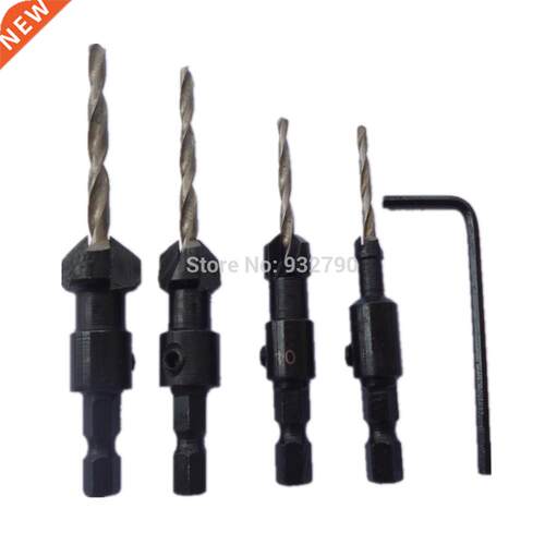 5pcs Tapered Drill Countersink Bit Pilot Hole 1/4 Hex Shank